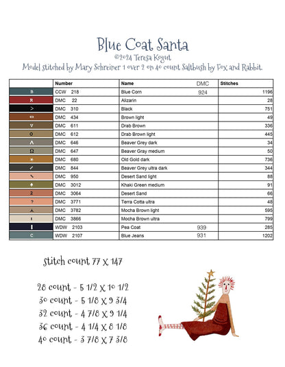 Blue Coat Santa
