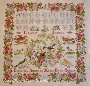 Clémence Jauneau 1889 Reproduction Sampler