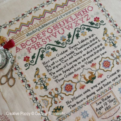 Jane Butcher 1811 Reproduction Sampler