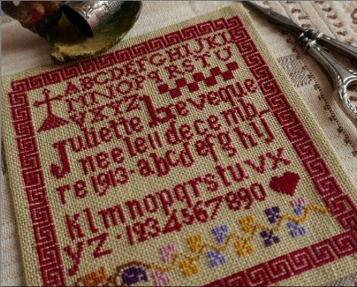 Juliette Lévêque 1913 Reproduction Sampler