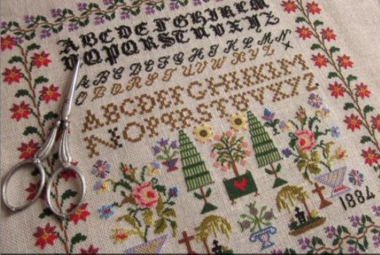 M S 1884 Reproduction Sampler