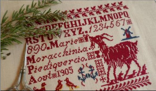 Marie Moracchini 1905 Reproduction Sampler