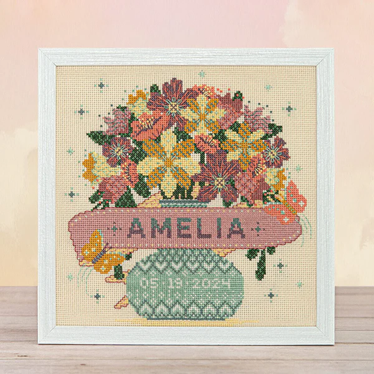 Modern Baby Sampler Bouquet & Butterflies