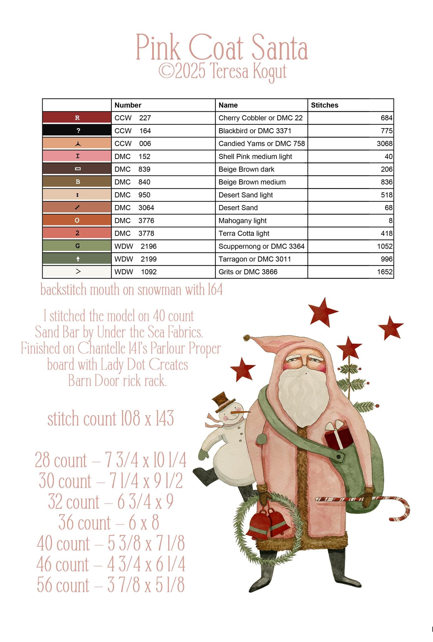 Pink Coat Santa