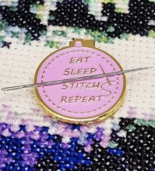 Eat, Sleep, Stitch, Repeat Needle Minder