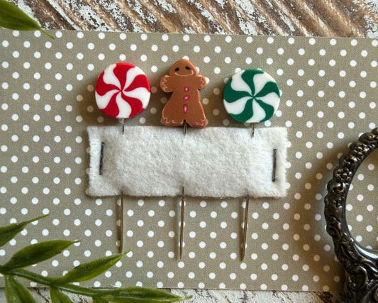 Gingerbread Pin Set